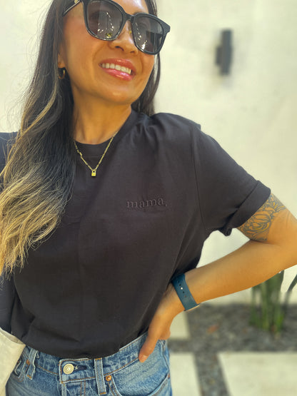 Mama Monochrome T-Shirt ✦ Black