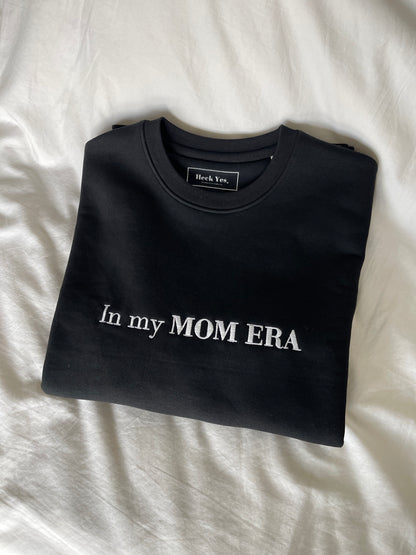 In my MOM ERA Organic Cotton Crewneck ✦ Black