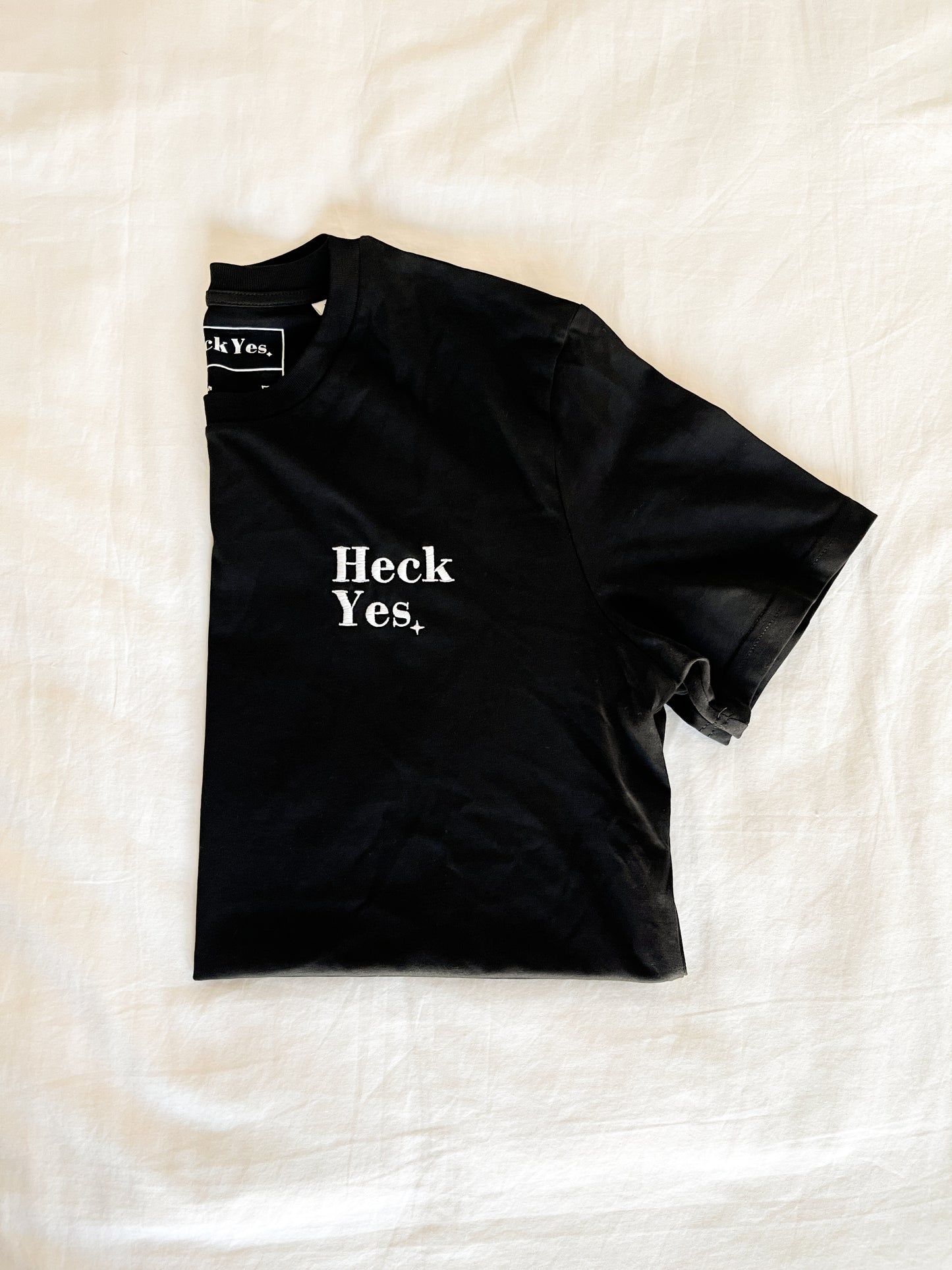 Signature Heck Yes Core Essential Unisex T-Shirt ✦ Black