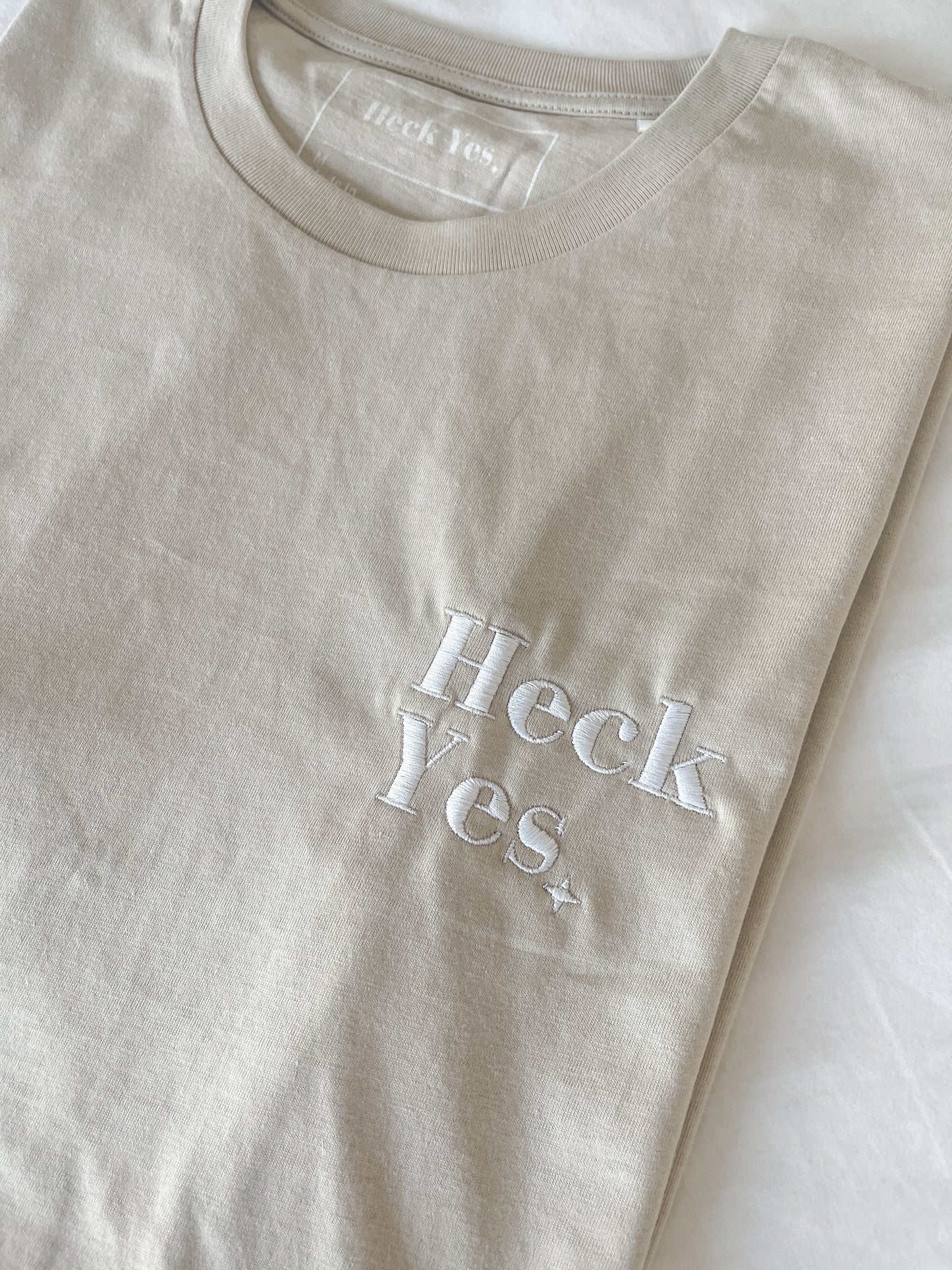 LIMITED EDITION Heck Yes Core Essential Unisex T-Shirt ✦ Desert Dust