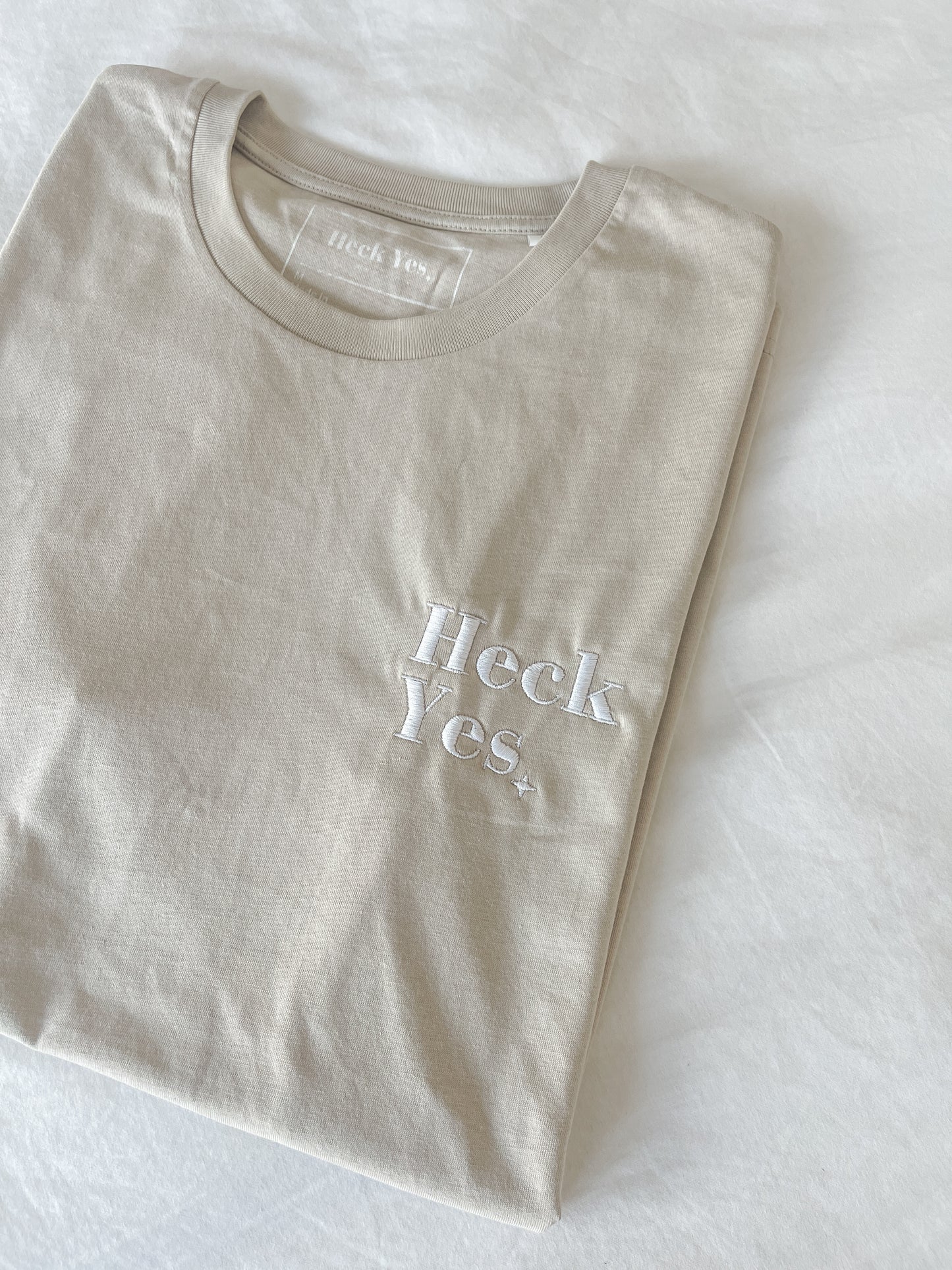 LIMITED EDITION Heck Yes Core Essential Unisex T-Shirt ✦ Desert Dust