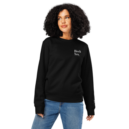 Heck Yes Organic Cotton Crewneck ✦ Black