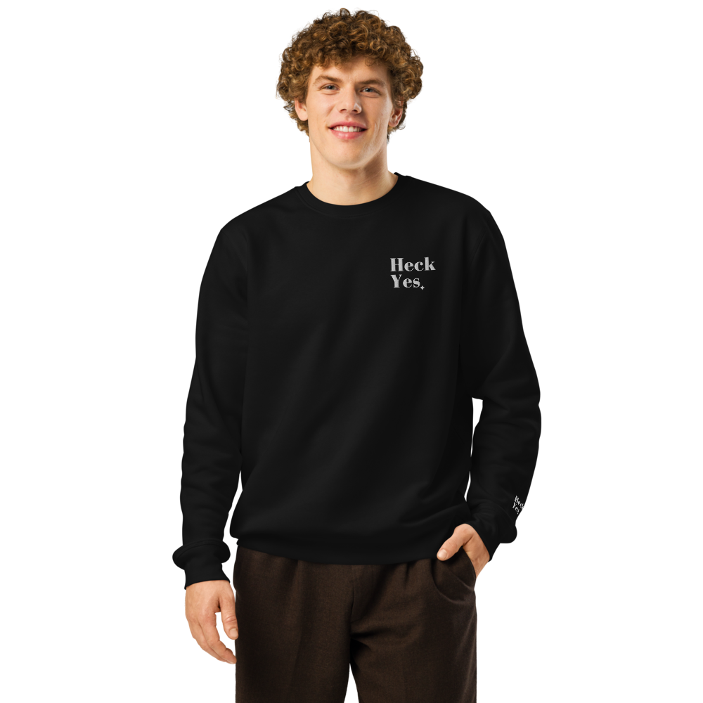 Heck Yes Organic Cotton Crewneck ✦ Black