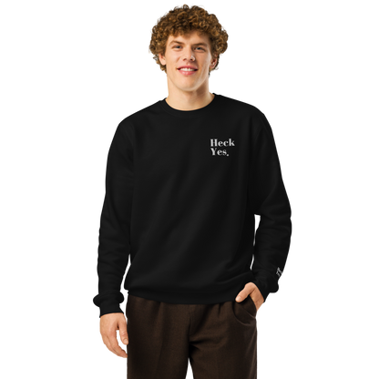 Heck Yes Organic Cotton Crewneck ✦ Black