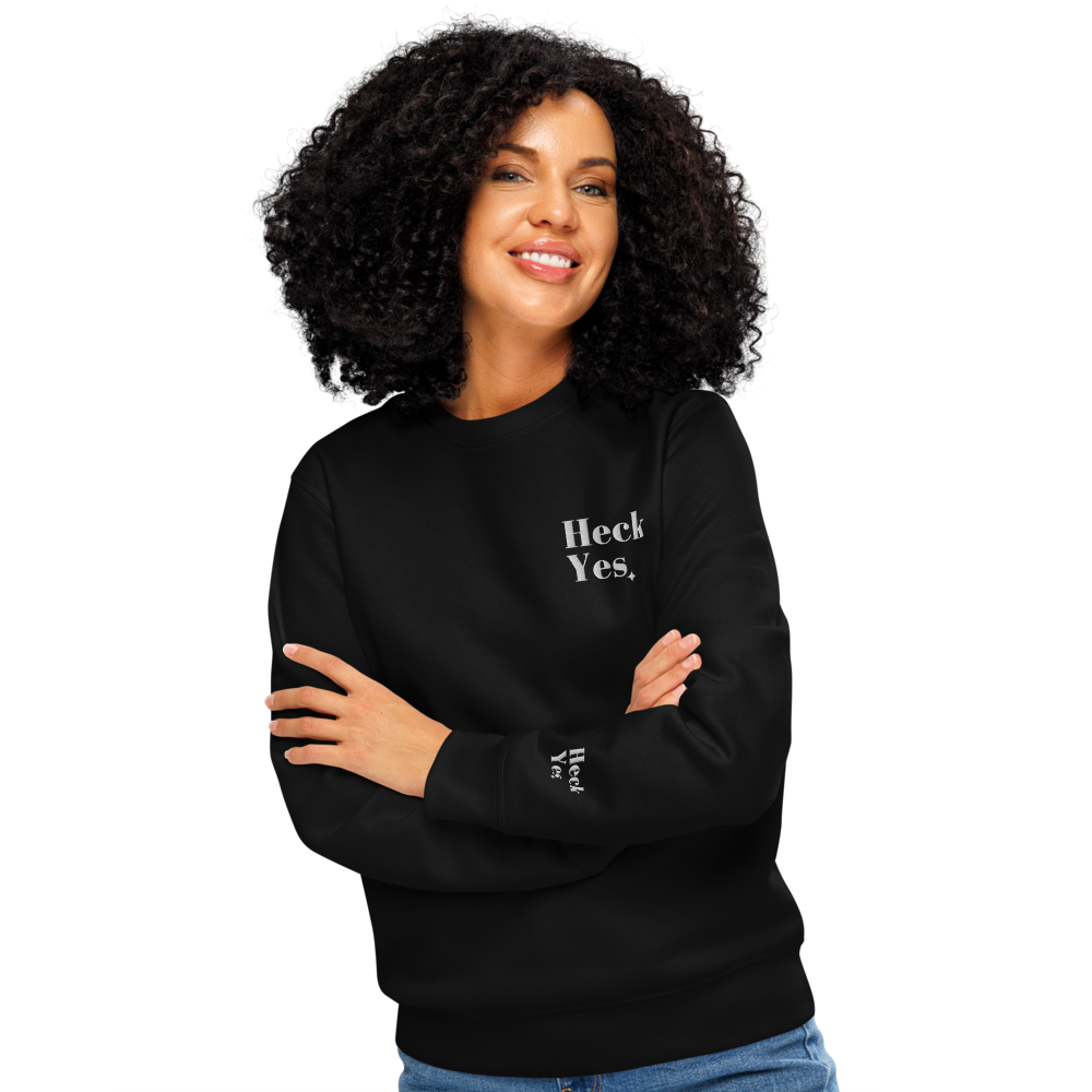 Heck Yes Organic Cotton Crewneck ✦ Black