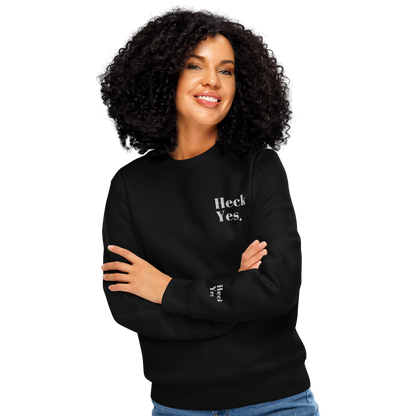 Heck Yes Organic Cotton Crewneck ✦ Black