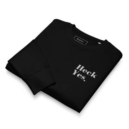 Heck Yes Organic Cotton Crewneck ✦ Black