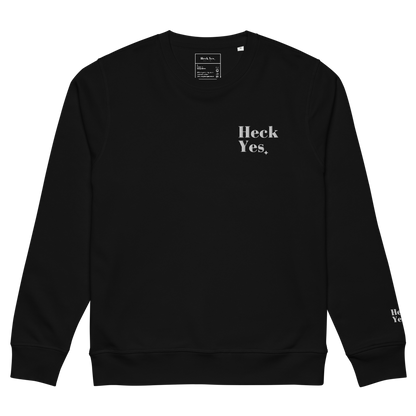 Heck Yes Organic Cotton Crewneck ✦ Black